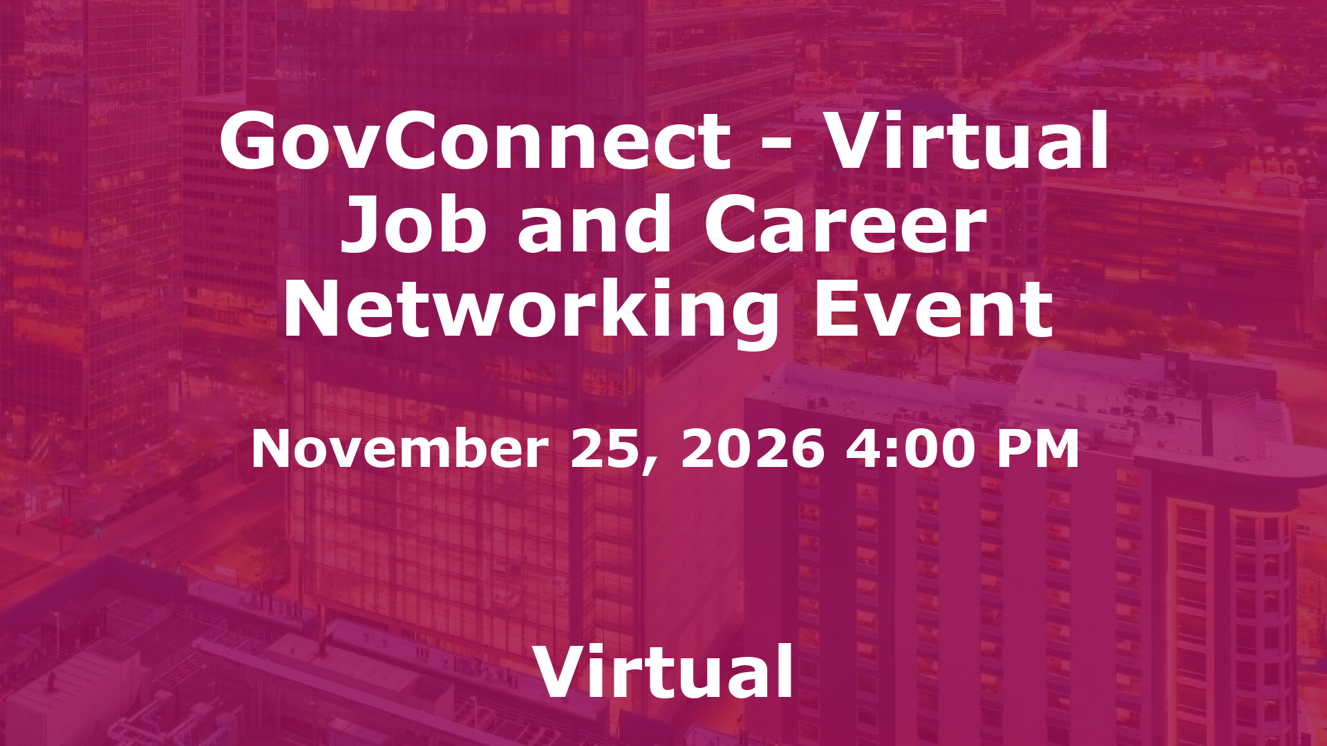 GovConnect - Virtual Job and Career Networking Event event image